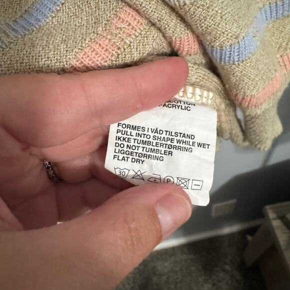 Skovhuus Multicolor Striped Knit Pullover Sweater Women's Plus Size 2X Crewneck - Picture 6 of 6